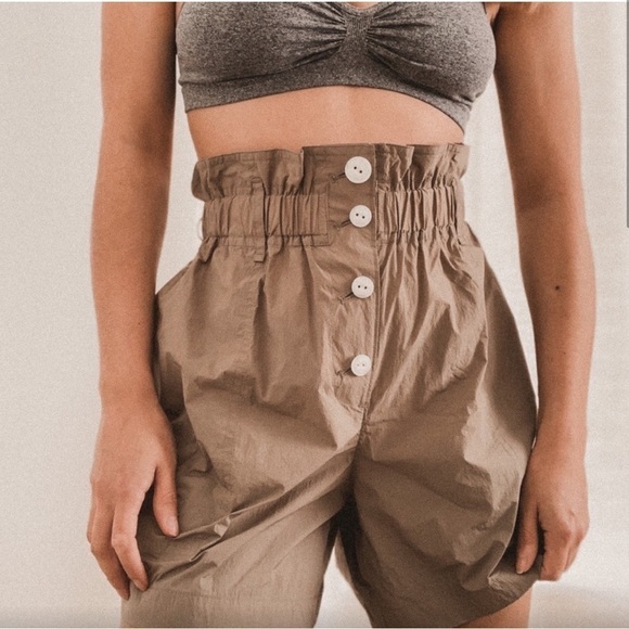 Rag & Bone Glenn paperbag waist shorts Size 8 - Picture 2 of 13